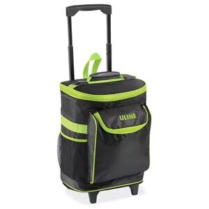 New Uline Rolling Cooler - Black/Lime